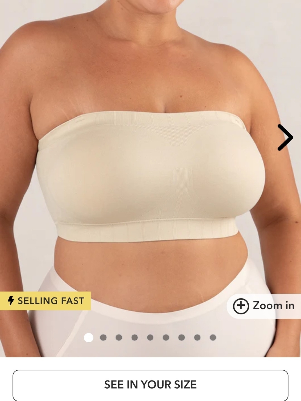 Shaperminy Strapless Seamless Bandeau Bra - Nude "Chai"